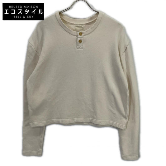 jonnlynx ジョンリンクス JL224-CT926 アイボリー コットン ヘンリーネック クロップドスウェットプルオーバー トップス