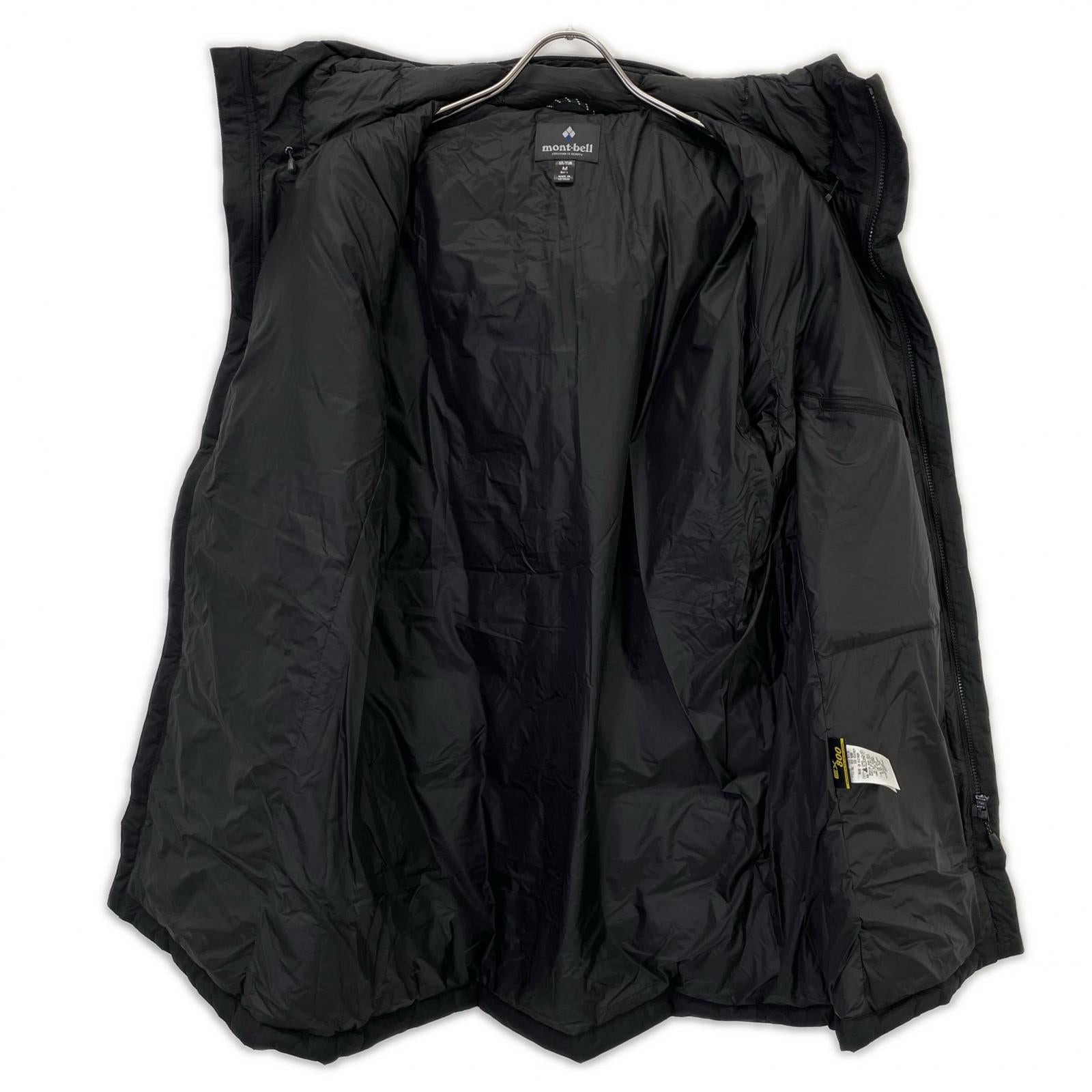 mont-bell Montbell 2301461 Black Super DRYTEC 800 Fill Power Travel Down Half Coat Jacket M Men's