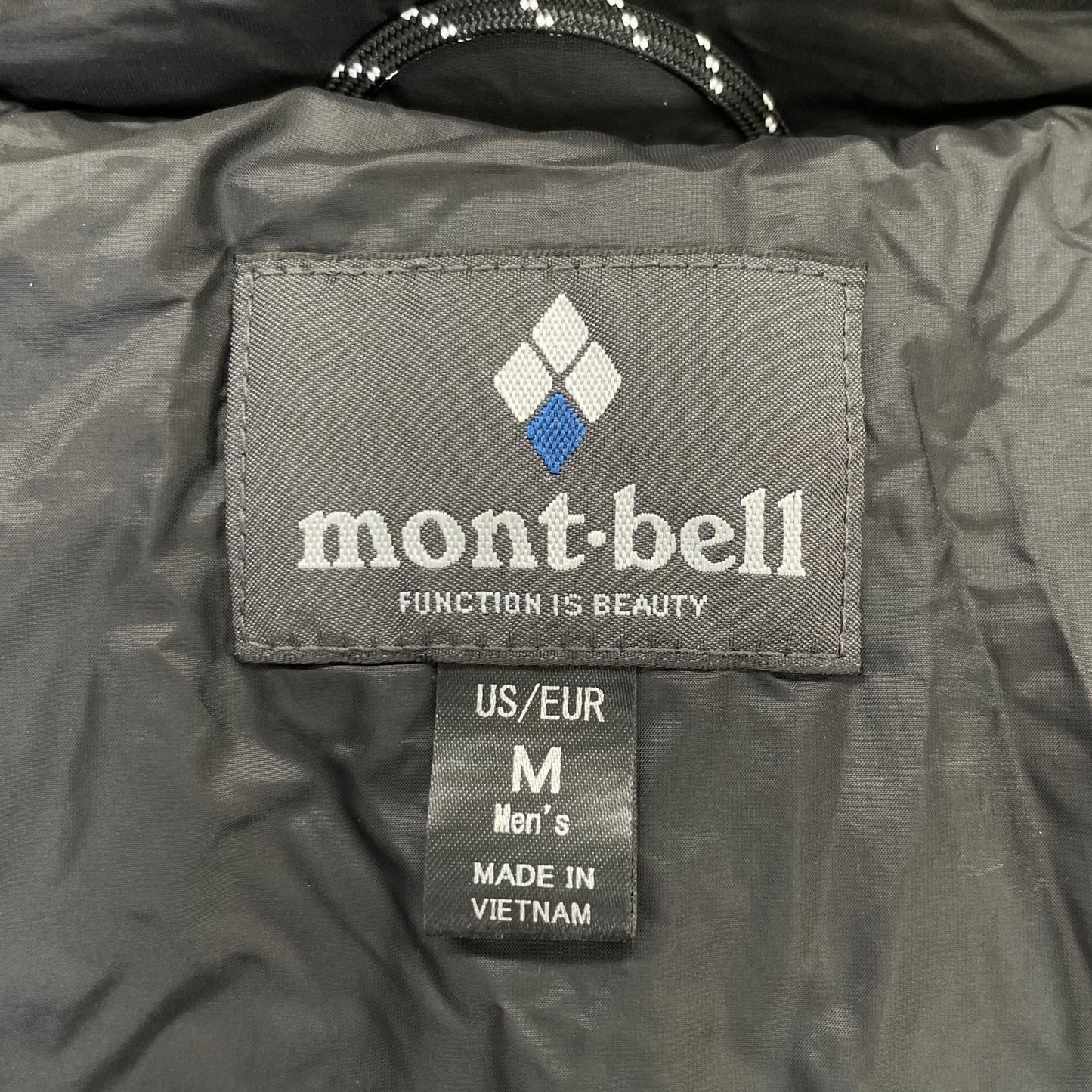 mont-bell Montbell 2301461 Black Super DRYTEC 800 Fill Power Travel Down Half Coat Jacket M Men's