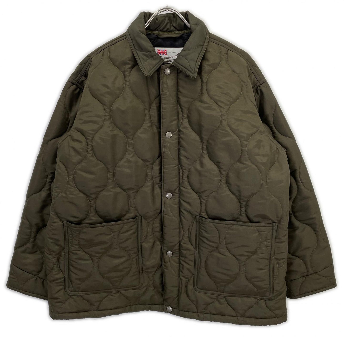 TRADITIONAL WEATHERWEAR Khaki Corduroy Collar Quilted Jacket