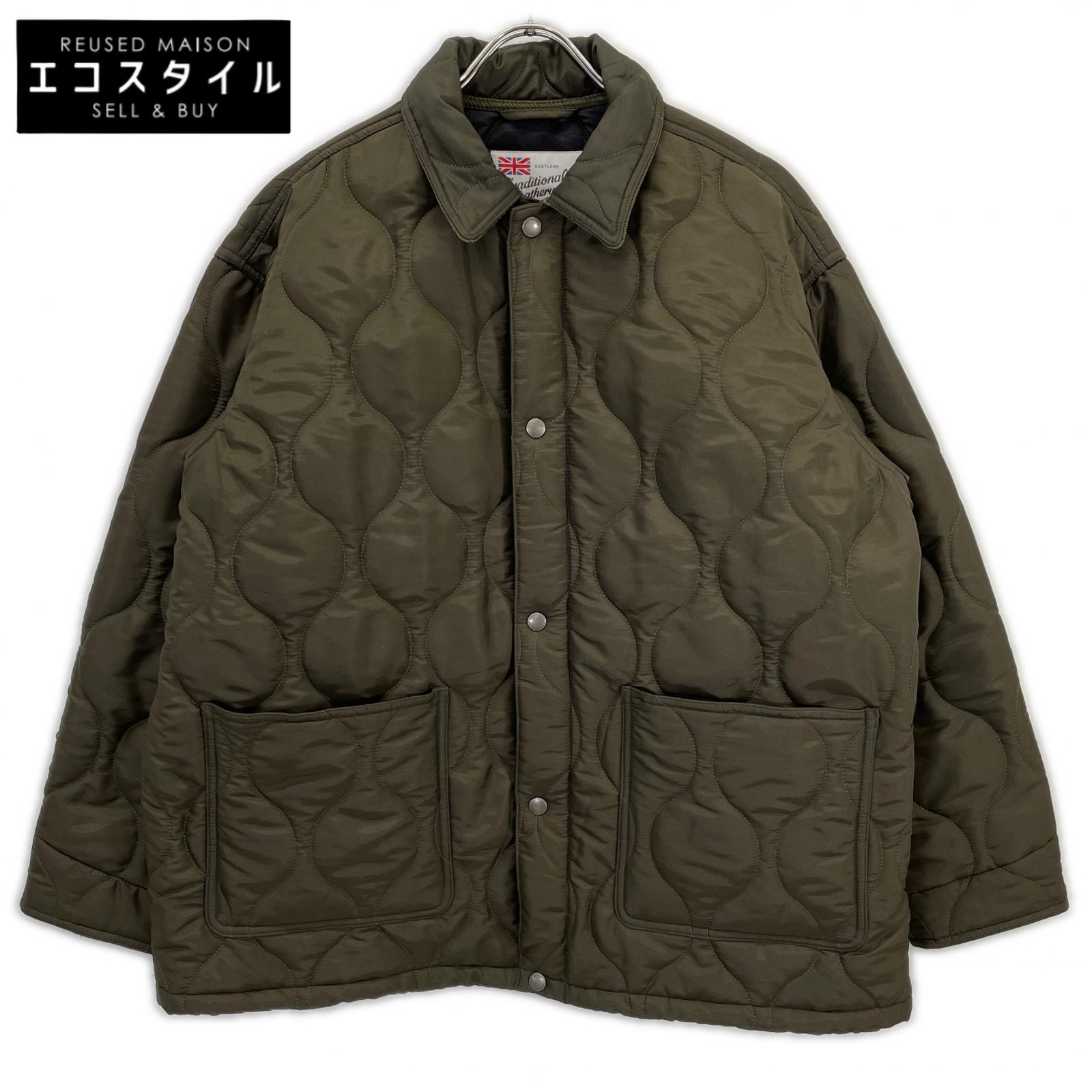 TRADITIONAL WEATHERWEAR Khaki Corduroy Collar Quilted Jacket