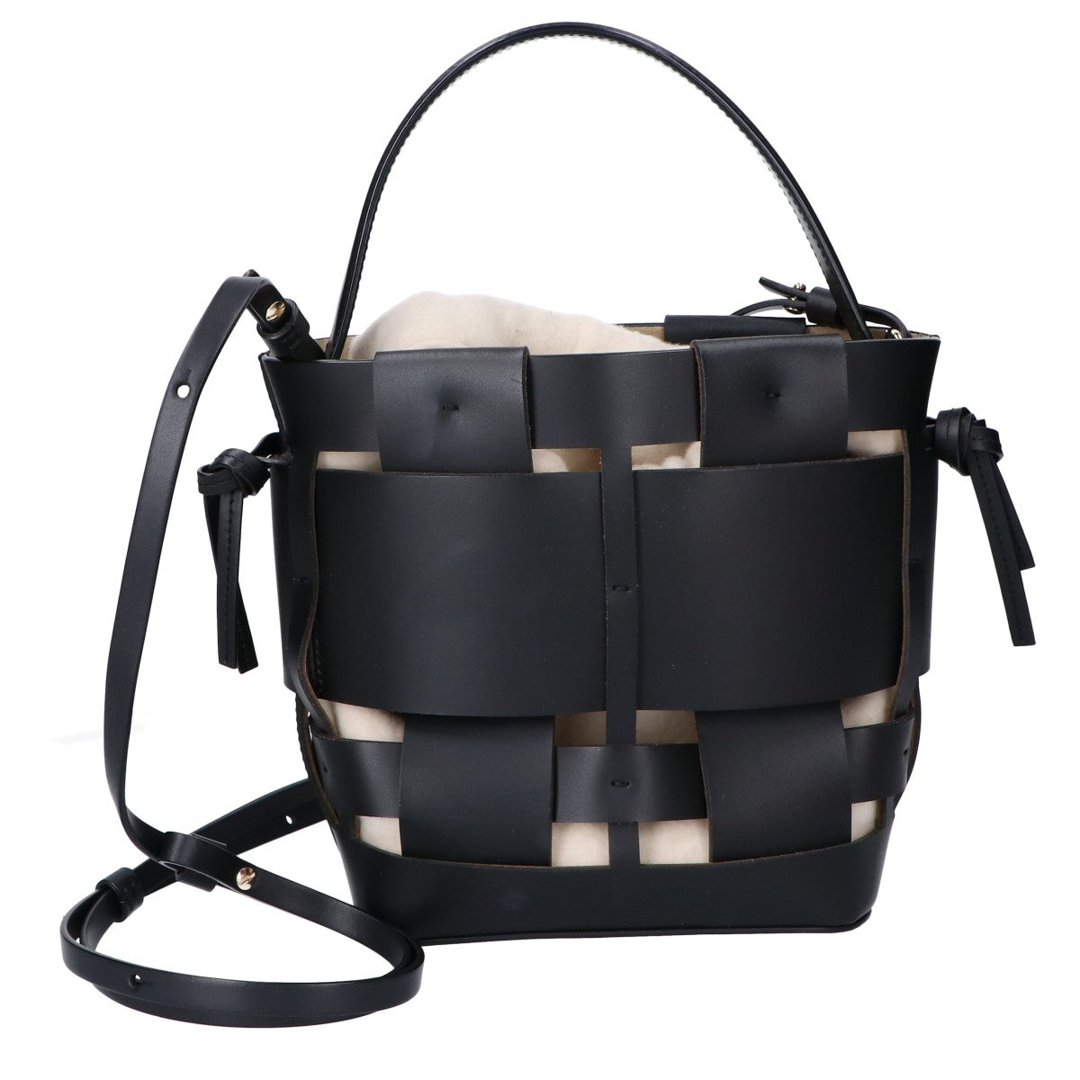 ZANCHETTI ザンケッティ WOVEN BUCKET SMALL バケットバッグ 2WAY ハンドバッグ