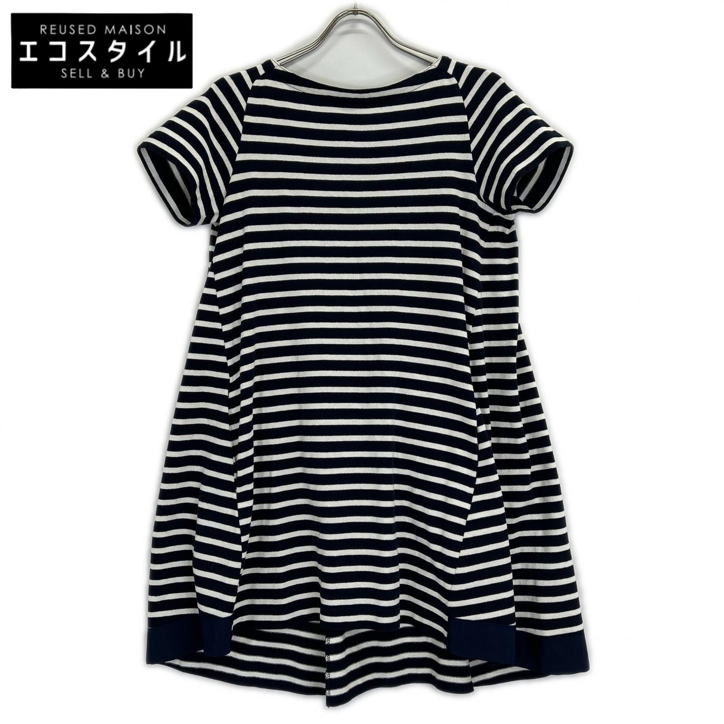 sacai sacai 17-03060 海军蓝×白色 船领条纹上衣