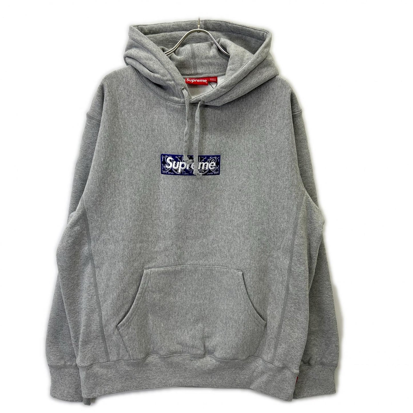 19AW Gray Bandana Box Logo Hooded Top XL Men's