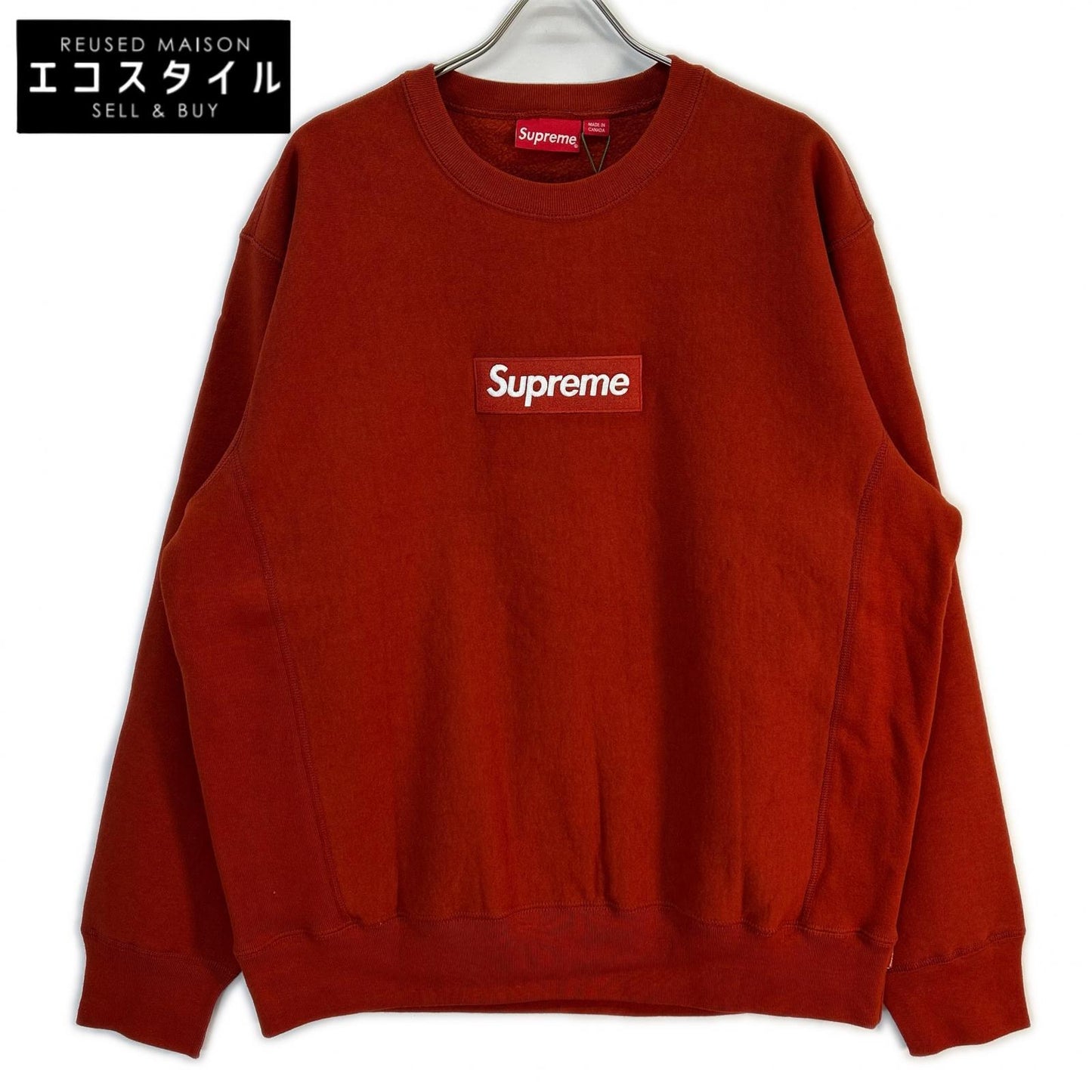 Supreme シュプリーム 18AW Rust/红色 Box Logo Crewneck Sweatshirt 盒装Logo圆领卫衣 上衣