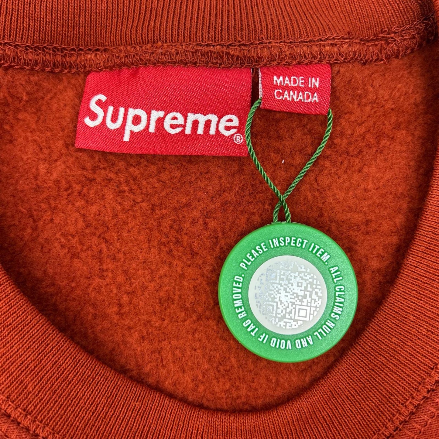 Supreme シュプリーム 18AW Rust/红色 Box Logo Crewneck Sweatshirt 盒装Logo圆领卫衣 上衣