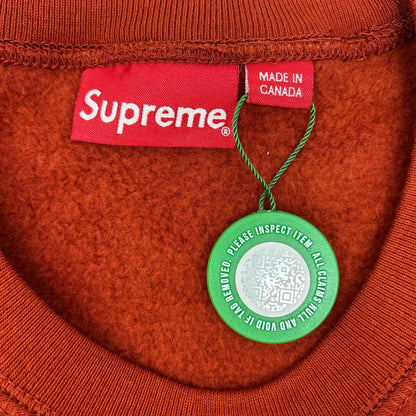 Supreme シュプリーム 18AW Rust/红色 Box Logo Crewneck Sweatshirt 盒装Logo圆领卫衣 上衣