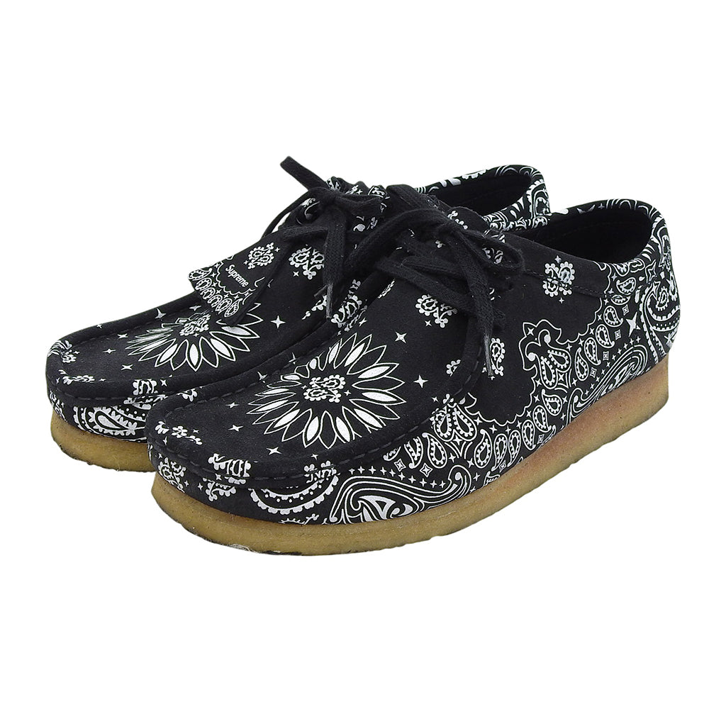 Clarks クラークス 美品 Bandana Wallabee バンダナワラビー シューズ メンズ ブラック 28.5cm 19SS シューズ