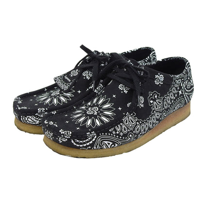 Clarks クラークス 美品 Bandana Wallabee バンダナワラビー シューズ メンズ ブラック 28.5cm 19SS シューズ