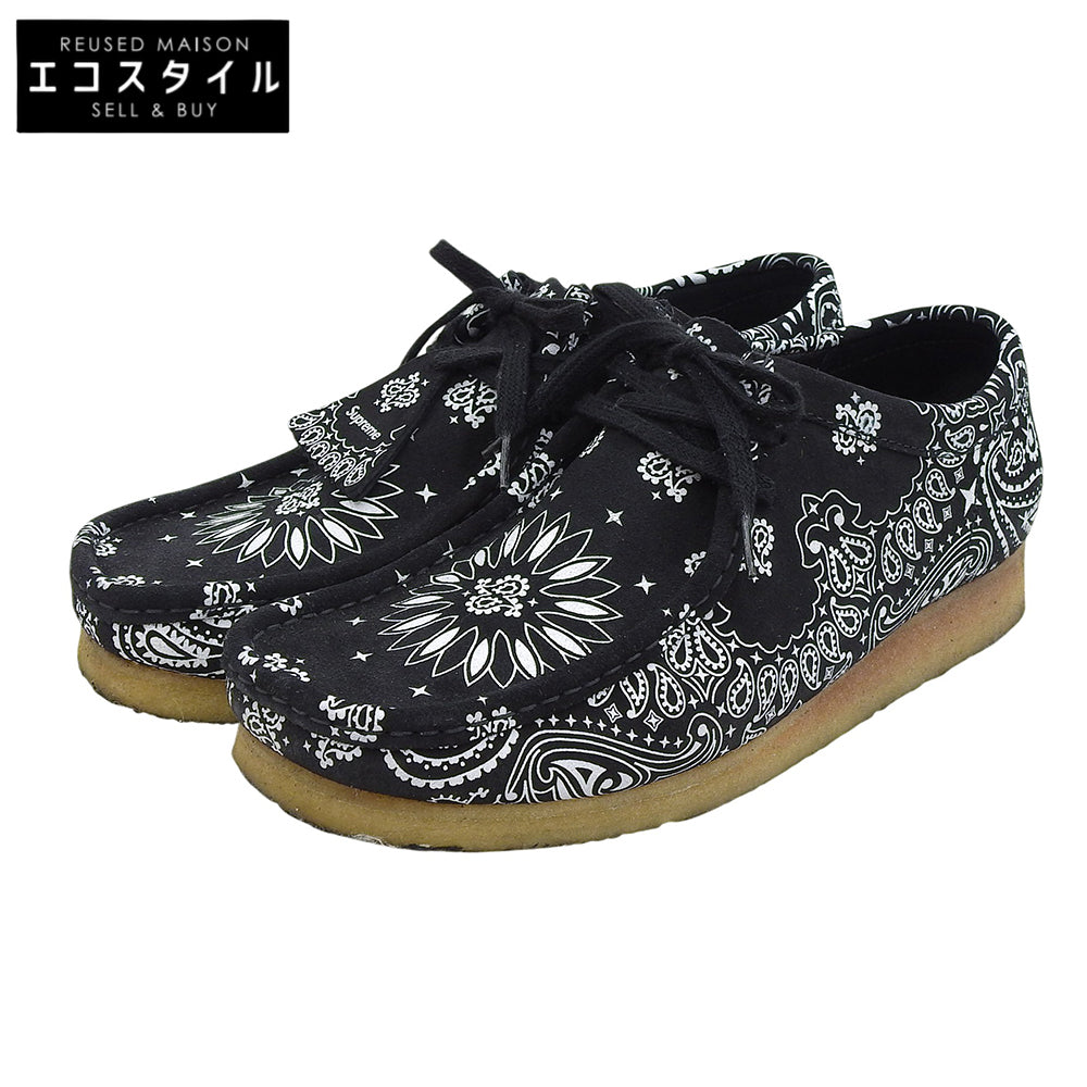 Clarks クラークス 美品 Bandana Wallabee バンダナワラビー シューズ メンズ ブラック 28.5cm 19SS シューズ