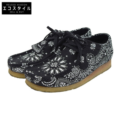 Clarks クラークス 美品 Bandana Wallabee バンダナワラビー シューズ メンズ ブラック 28.5cm 19SS シューズ