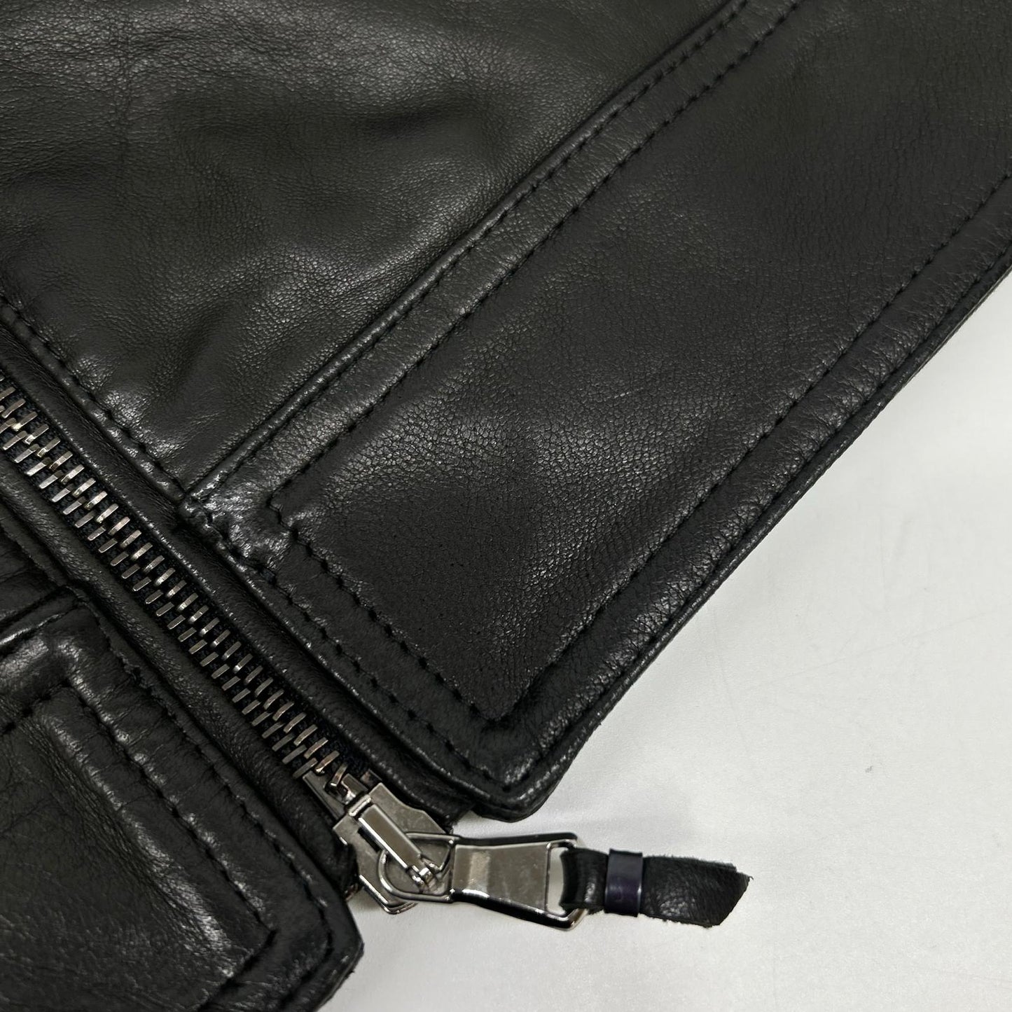 Black Lambskin JURI Rider's Jacket 42 Men's