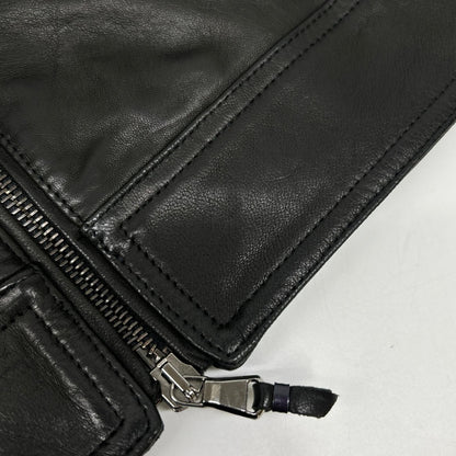 Black Lambskin JURI Rider's Jacket 42 Men's