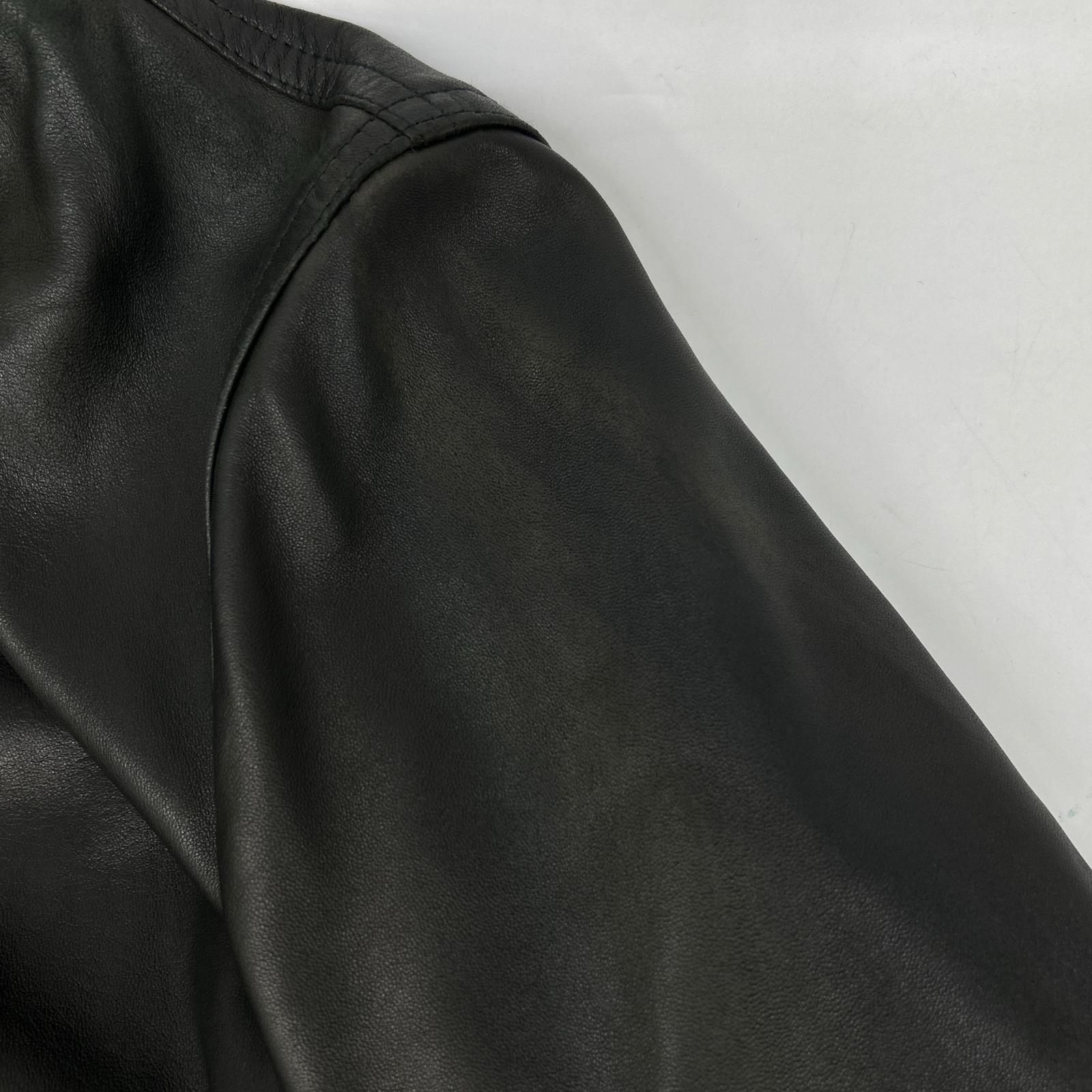 Black Lambskin JURI Rider's Jacket 42 Men's