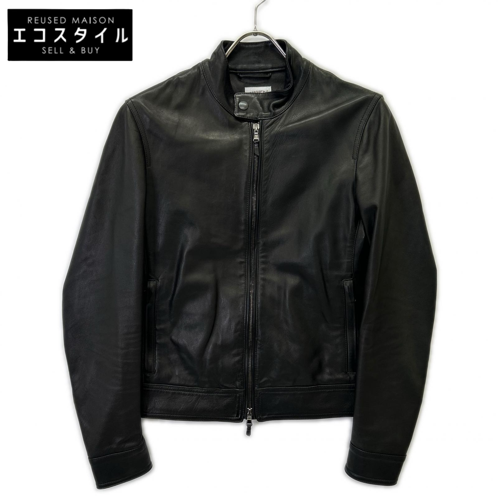Black Lambskin JURI Rider's Jacket 42 Men's
