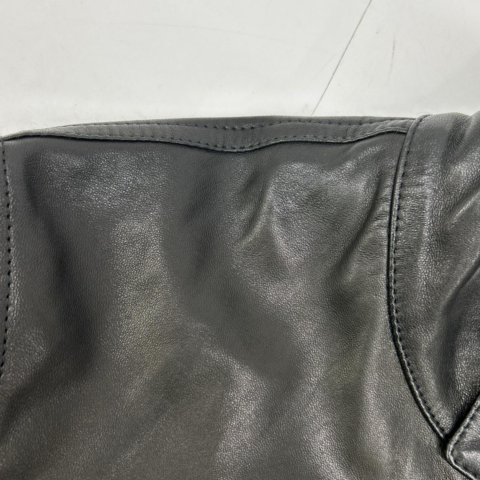 Black Lambskin JURI Rider's Jacket 42 Men's