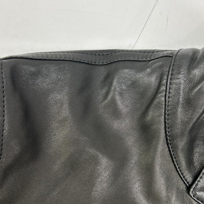 Black Lambskin JURI Rider's Jacket 42 Men's