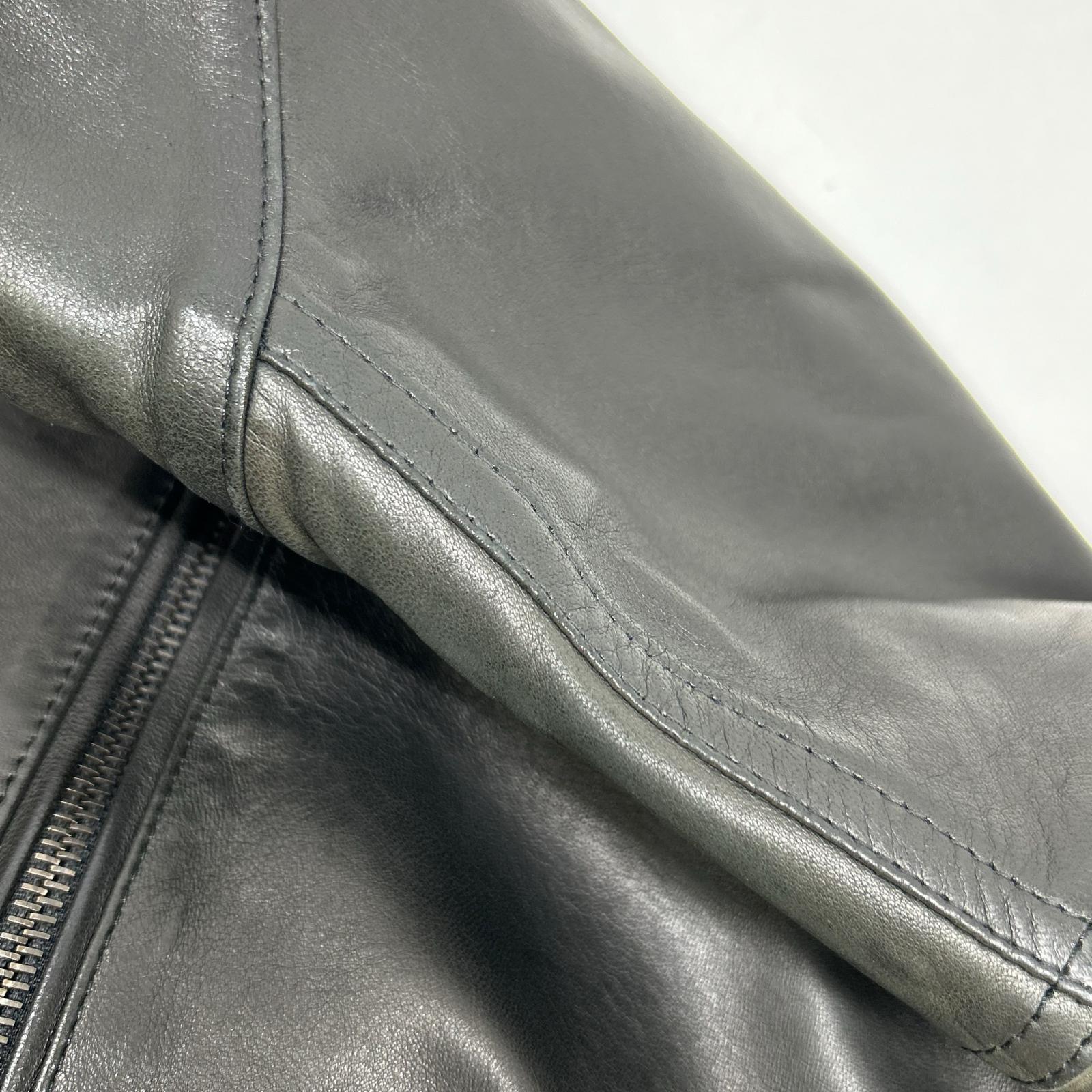 Black Lambskin JURI Rider's Jacket 42 Men's