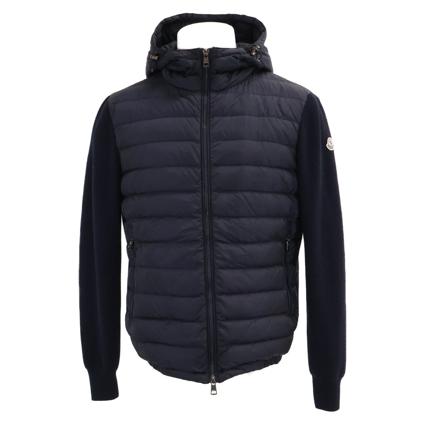 MONCLER モンクレール B20919413000 MAGLIONE TRICOT CARDIGAN ニット/ナイロン切替 フーディダウンジャケット ジャケット