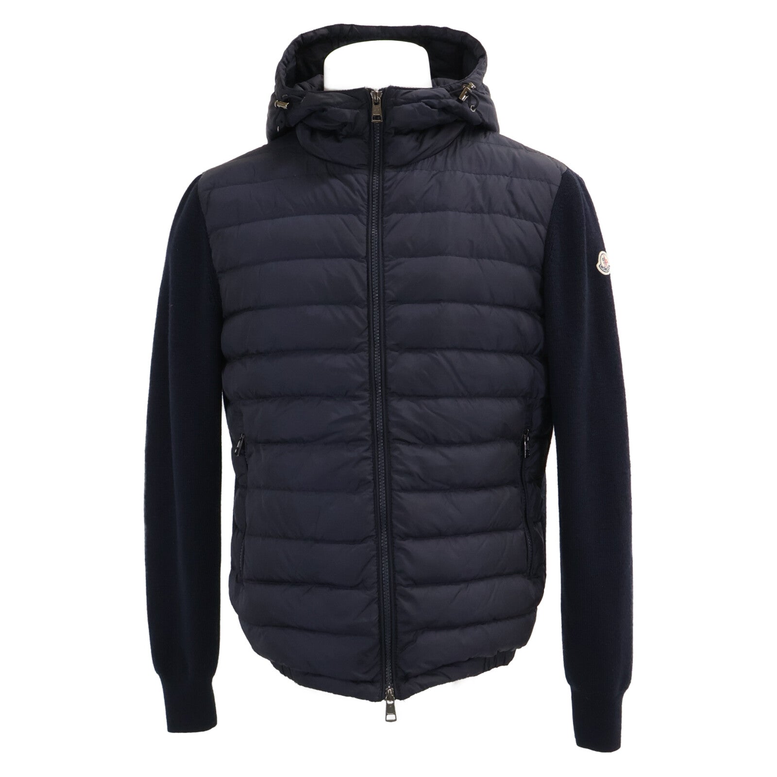 MONCLER モンクレール B20919413000 MAGLIONE TRICOT CARDIGAN ニット/ナイロン切替 フーディダウンジャケット ジャケット
