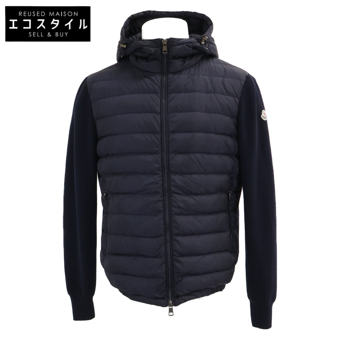 MONCLER モンクレール B20919413000 MAGLIONE TRICOT CARDIGAN ニット/ナイロン切替 フーディダウンジャケット ジャケット