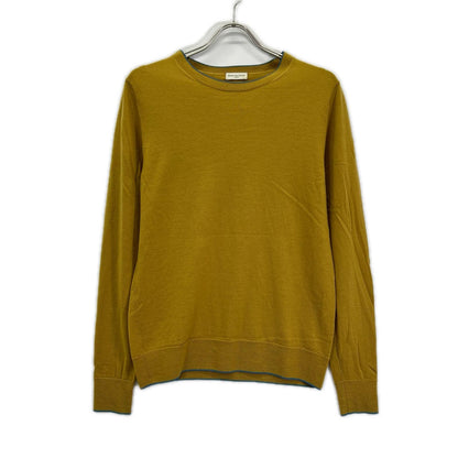 DRIES VAN NOTEN ドリスヴァンノッテン マスタード カラーパイピング クルーネックプルオーバーニット トップス