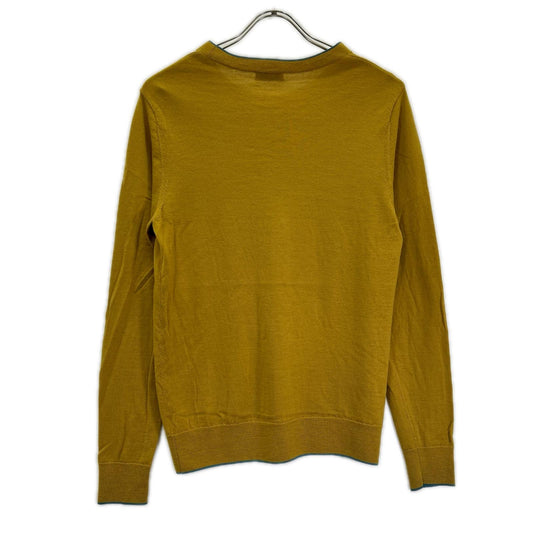DRIES VAN NOTEN ドリスヴァンノッテン マスタード カラーパイピング クルーネックプルオーバーニット トップス