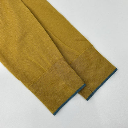 DRIES VAN NOTEN ドリスヴァンノッテン マスタード カラーパイピング クルーネックプルオーバーニット トップス