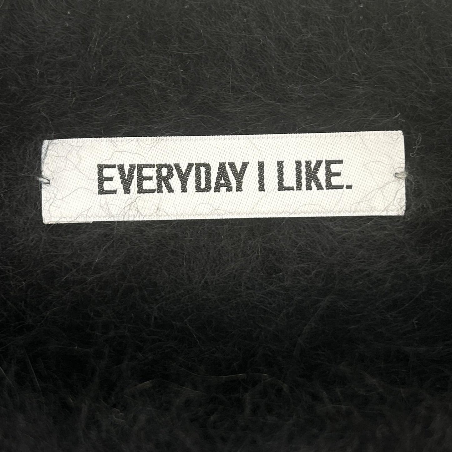 EVERY DAY I LIKE エブリデイアイライク Deuxieme Classe別注 22-080-500-8240 DUET ブラック フォックス×ラクーンウール シャギーニットプルオーバー トップス