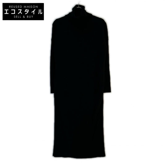 Deuxieme Classe ドゥーズィエムクラス 20-040-500-7010 ブラック ウール タートルネック ロングスリーブリブニットワンピース ワンピース