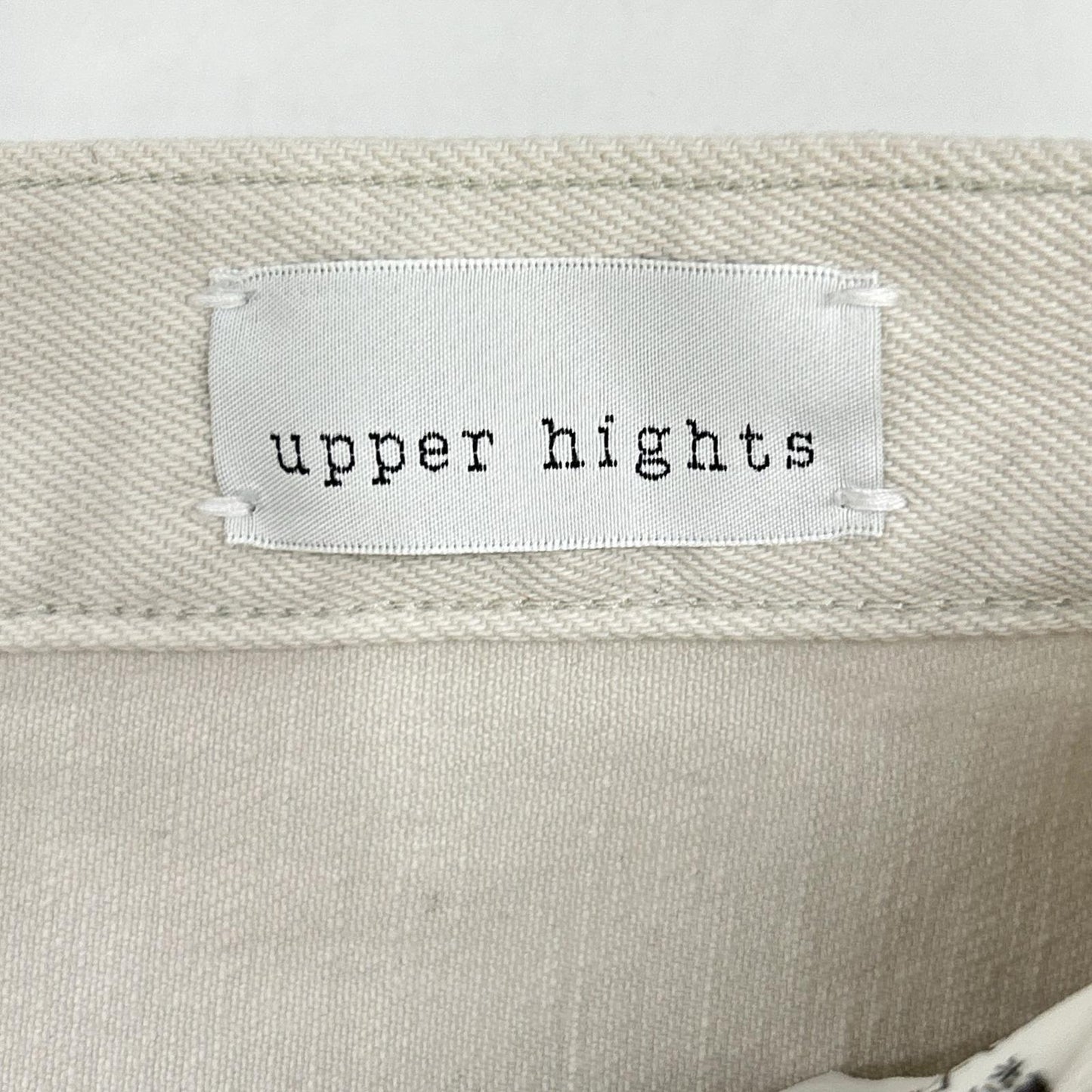 upper hights アッパーハイツ L'Appartement別注 861AP102BNE THE LIVELY オフホワイト ワイドデニムパンツ ボトムス