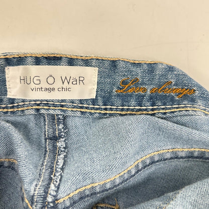 ×HUG O WAR 57181518 ﾗｲﾄﾌﾞﾙｰ ｺｯﾄﾝ混 ﾌﾚｱﾃﾞﾆﾑｽｶｰﾄ スカート M レディース