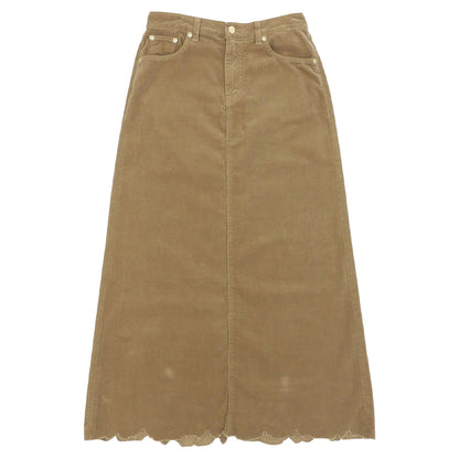 Excellent condition cut-off corduroy flare skirt, women's brown, M, MXSR10L skirt M, women's