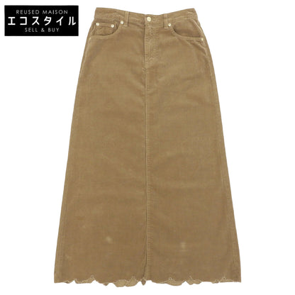 Excellent condition cut-off corduroy flare skirt, women's brown, M, MXSR10L skirt M, women's
