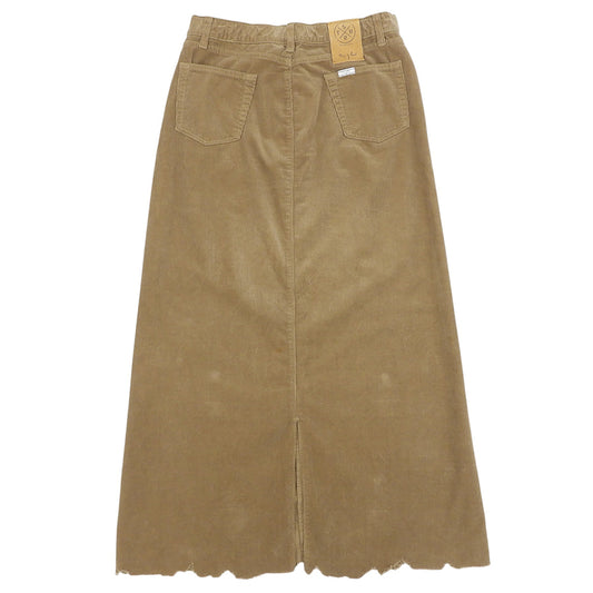 Excellent condition cut-off corduroy flare skirt, women's brown, M, MXSR10L skirt M, women's