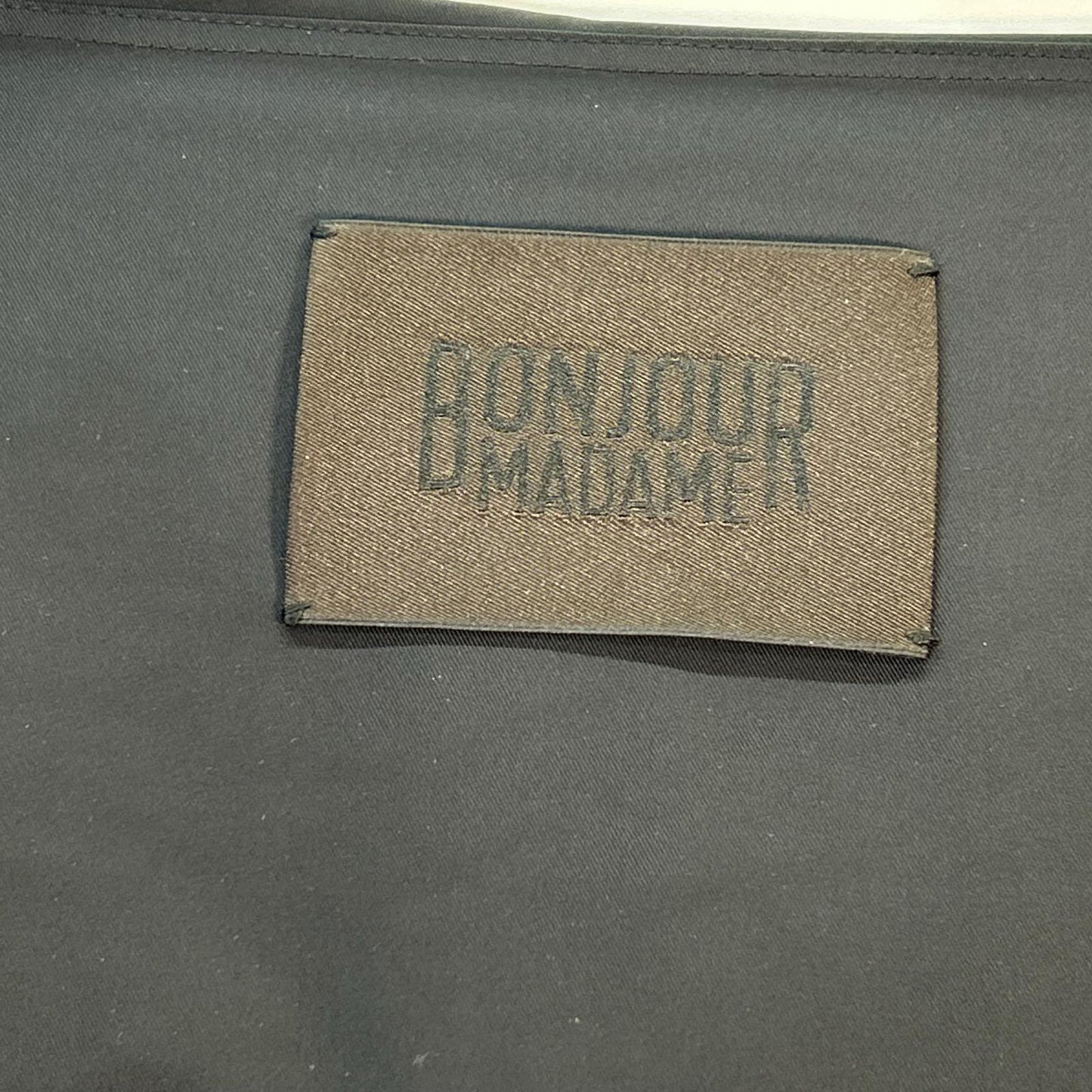 BONJOUR MADAME ボンジュールマダム ×Deuxieme Classe 20-010-500-9010 ブラック ドローコード ナイロンジップフーディ ジャケット