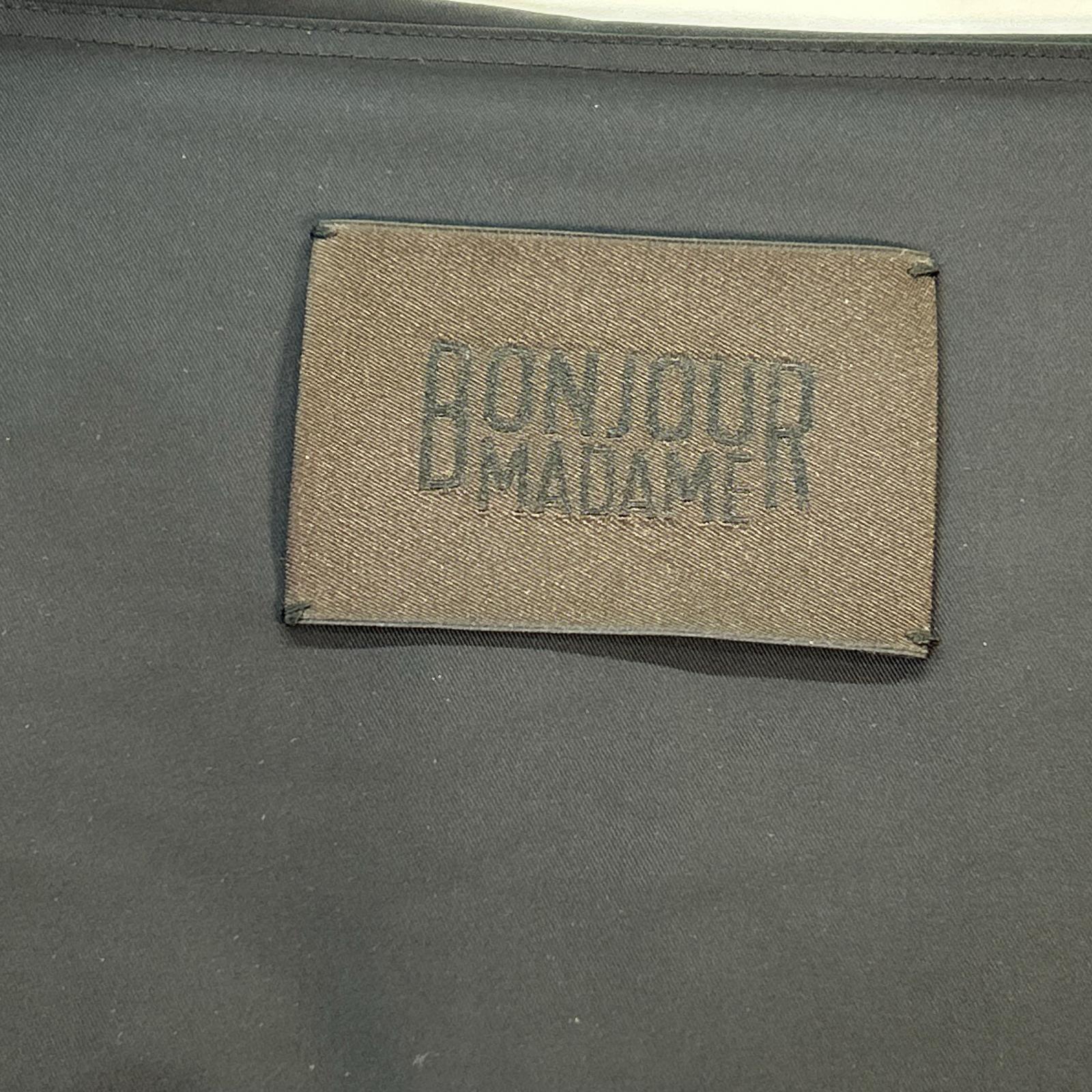 BONJOUR MADAME ボンジュールマダム ×Deuxieme Classe 20-010-500-9010 ブラック ドローコード ナイロンジップフーディ ジャケット