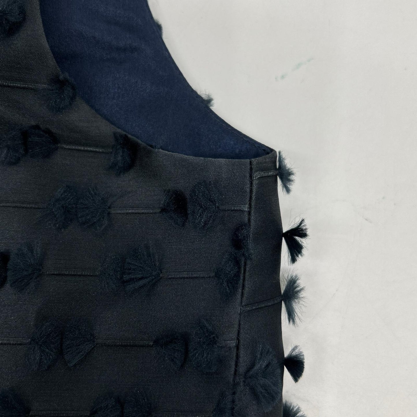 DRAWER ドゥロワー 深藏青色提花露背系带连衣裙/裙装 连衣裙