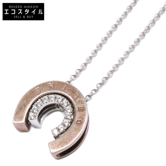 CELINE セリーヌ SILVER 925 ラインストーン ホースシュー ネックレス