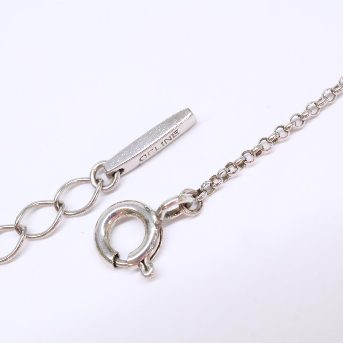 CELINE セリーヌ SILVER 925 ラインストーン ホースシュー ネックレス