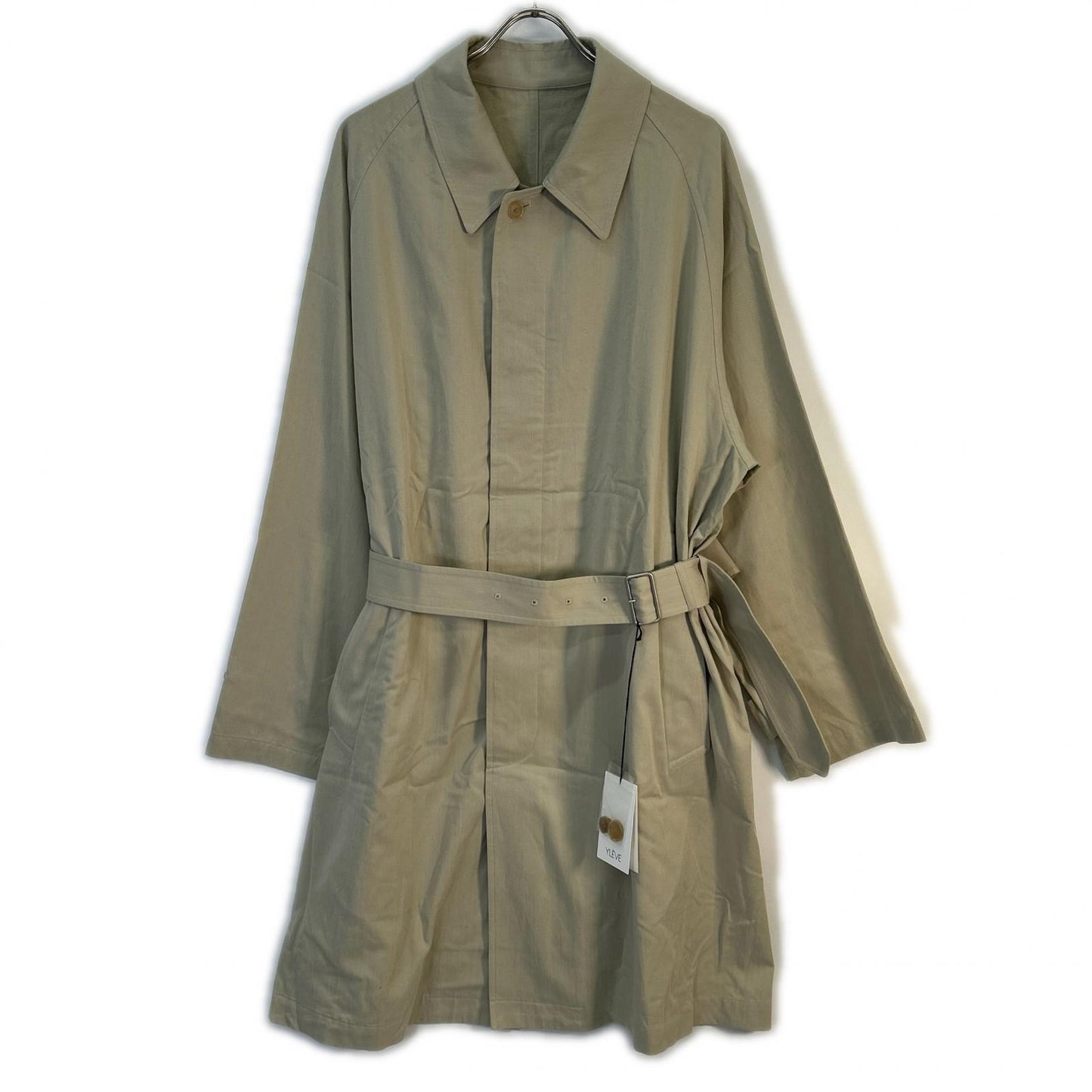 YLEVE イレーヴ 26SS 1706110005 ベージュ COTTON BREND CHAMBRAY COAT シャンブレーステンカラーコート コート