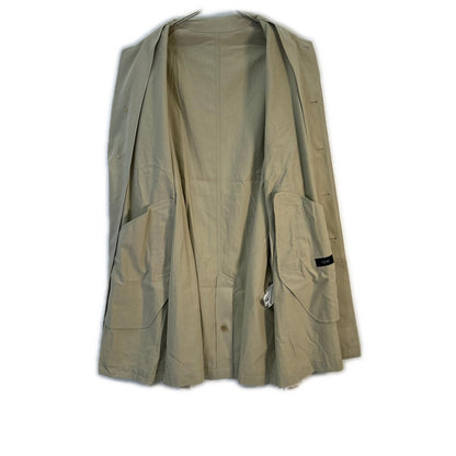 YLEVE 伊丽芙 26SS 1706110005 米色 COTTON BREND CHAMBRAY COAT 青年布立领大衣