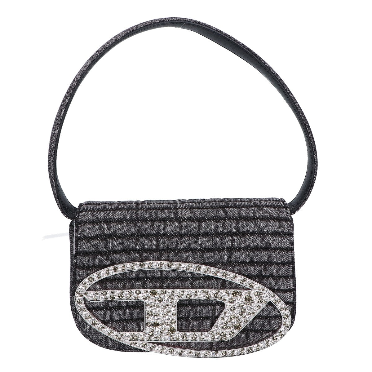 DIESEL ディーゼル 【美品】X08396 P5237 T8013 1DR オーバルD ロゴ デニム 2WAY ショルダーバッグ