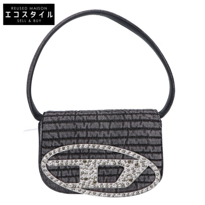 DIESEL ディーゼル 【美品】X08396 P5237 T8013 1DR オーバルD ロゴ デニム 2WAY ショルダーバッグ
