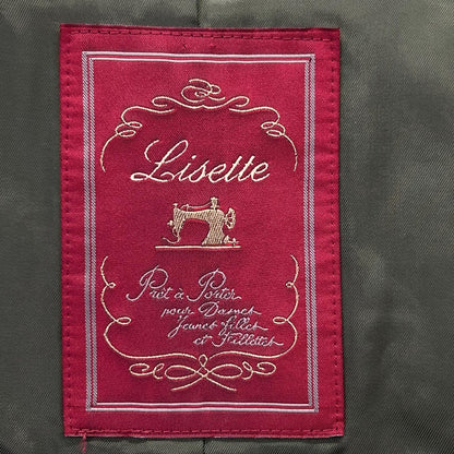 Lisette リゼッタ LC-17H143 グリーン ウール100 スタンドカラー Aラインコート コート