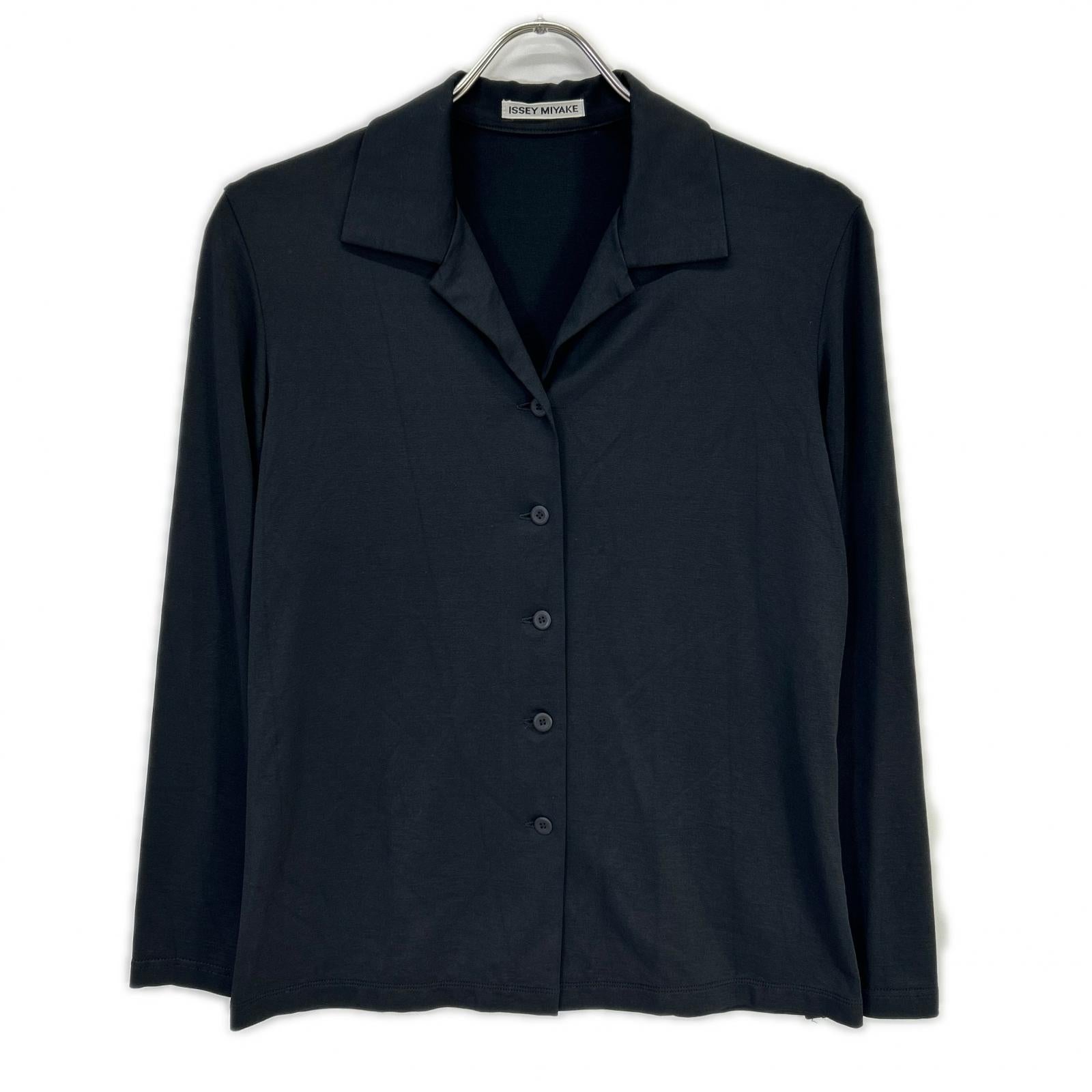 IM14JK033 ﾌﾞﾗｯｸ ﾚｰﾖﾝ ｽﾄﾚｯﾁ ﾛﾝｸﾞｽﾘｰﾌﾞｼｬﾂ トップス 3 レディース