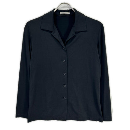 IM14JK033 ﾌﾞﾗｯｸ ﾚｰﾖﾝ ｽﾄﾚｯﾁ ﾛﾝｸﾞｽﾘｰﾌﾞｼｬﾂ トップス 3 レディース