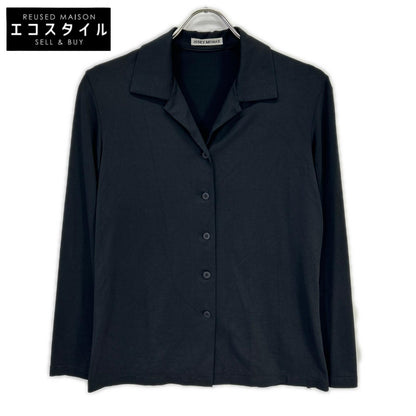 IM14JK033 ﾌﾞﾗｯｸ ﾚｰﾖﾝ ｽﾄﾚｯﾁ ﾛﾝｸﾞｽﾘｰﾌﾞｼｬﾂ トップス 3 レディース