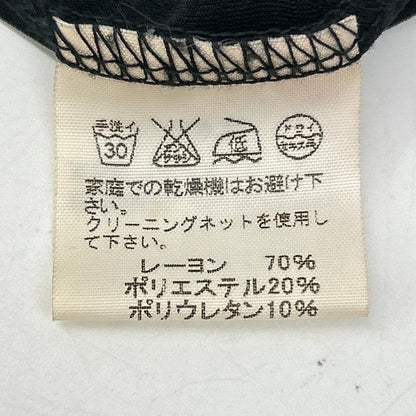 IM14JK033 ﾌﾞﾗｯｸ ﾚｰﾖﾝ ｽﾄﾚｯﾁ ﾛﾝｸﾞｽﾘｰﾌﾞｼｬﾂ トップス 3 レディース