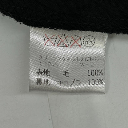 ﾌﾞﾗｯｸ ｼﾜ加工ｽﾀﾝﾄﾞｶﾗｰ ｳｰﾙ ﾛﾝｸﾞｽﾘｰﾌﾞｼｬﾂ トップス M レディース